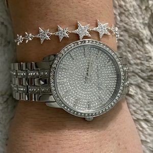 Michael Kors Silver Pave Watch